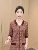 Nueva Camisa de Punto de Manga Larga para Primavera y Otoño para Madres, Elegante y Rejuvenecedora, Camisa Básica Versátil para Mujeres de Mediana Edad