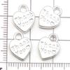 Colgante de la serie Corazón Calado de Aleación Plateada Brillante de Venta Caliente Transfronteriza DIY Pulsera Collar Accesorios de Joyería