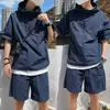 Nuevo conjunto deportivo casual de moda de alta calidad, moderno, para hombre, simple, de pantalones cortos y manga corta de verano para estudiante