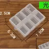 Caja de Pastillas Transparente de Gran Capacidad con Braille de Ocho Compartimentos Organizador de Pastillas Portátil Caja de Almacenamiento Dividida Antiestática