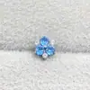 Astmf-136 Aleación de Titanio Nueva Serie de Colores Pendientes de Flor de Tres Pétalos G23 Titanio Rosca Interna Pendientes de Circonita Joyería Adorno para la Cabeza