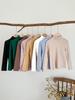 Camiseta Interior Mo Xiaomeng para Niños Otoño e Invierno 2026 Estilo Coreano Color Sólido Cuello Alto Medio Camiseta Interior para Niños y Niñas Estilo Básico Infantil