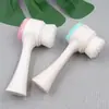 Escova de Limpeza Facial 3D Dupla Face, Escova Removedora de Cravos, Escova de Limpeza Profunda dos Poros, Dispositivo de Limpeza Facial de Silicone com Cerdas Macias, Modelo Portátil