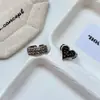 Anillo Nuevo de Corazón y Cruz con Textura Vintage para Mujer, Estilo de Nicho Desgastado, Anillo Abierto Ajustable Simple y Versátil para Mujer