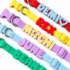 Nuevo collar de silicona luminoso para mascotas de venta caliente, personalizable con dijes de letras, collar de correa universal ajustable para gatos y perros