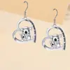 Pendientes colgantes de koala lindos y creativos con personalidad en forma de corazón, versátiles, de moda, exquisitos, simples, pendientes conmemorativos