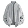 Otoño Invierno 2026 Nuevo Suéter Casual de Punto para Hombre Simple Cuello Alto Holgado con Cremallera Talla Grande Abrigo Suéter para Hombre