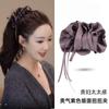 Novo Prendedor de Cabelo Triângulo com Laço de Tecido Coreano Retrô para Mulheres, Grande, para a Parte de Trás da Cabeça com Grande Volume de Cabelo, Prendedor de Tubarão