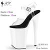 Zapatos de baile de tubo de acero de 23 cm, de moda europea y americana, sexys, con plataforma de entrenamiento y tacón alto para mujer.