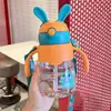 Taza con Tubo de Succión para Niños Conejito Lindo Taza para Beber para Bebé de 3 Años Niñas Alto Valor Tetera Especial para Guardería y Escuela