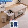 Cama de Champú Terapéutica con Grifo de Arena Belleza Fumigación Limpieza de Oídos Circulación de Agua a Temperatura Constante Marco de Acero Inoxidable con Tira de Luz LED