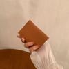 Cartera Pequeña para Mujer Estudiante Ins Cartera para Mujer Patrón Lichi Cuero Genuino PU Texturizado Cartera para Mujer Libro de Almacenamiento de Tarjetas de Visita Suave