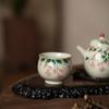 Tetera Pintada a Mano Pura Color Bajo Esmalte Flor de Durazno Boceto Personal Olla Hogar Té Té Cerámica Juego de Té Kung Fu Tetera Taza de Té