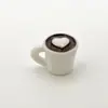 Té de la Tarde Taza Blanca de Café Mini Taza de Simulación Taza Pequeña Casa de Muñecas Pegamento de Crema Accesorios de Resina Transfronterizos