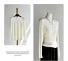 [Ropa de Retazos de Lana Tencel] 26 Novedades Otoño/Invierno Camiseta de Capa Base Cálida y Amigable con la Piel de Lyocell Tencel Lana para Mujer