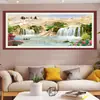 Mural de parede de fundo para escritório, hotel, hotel, autoadesivo, pintura feng shui para fazer fortuna, água corrente para fazer dinheiro, 25 opções