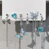 Garota Legal! Garota Gostosa Estrela e Lua de Zircônia Conjunto de Brincos de Borla de Seis Peças Brincos Combinados Estilo Doce Legal Escuro