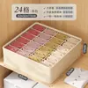 Caja de Almacenamiento de Ropa Interior y Calzones de Tela con Tapa Canasta Dividida para Ropa Íntima Dormitorio para Calcetines Artefacto Organizador Tres en Uno