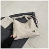 Bolsa Pura Estilo College para Mulheres Nova Moda Primavera 2025 Simples Bolsa Transversal Diária para Ir ao Trabalho Bolsa de Ombro Relaxada