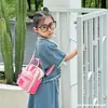 Bolso cruzado para niños, Mochila personalizada y versátil de color contrastante, Bolso de hombro pequeño simple para ocio al aire libre, Bolsa para snacks estilo jardín de infantes