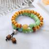 Pulsera brazalete de cerámica de doble capa exquisita joyería pequeña estilo nacional personalidad moda creativa DIY revista