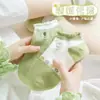 Calcetines Bajos Verdes Tipo Barco de Moda Primavera y Verano Delgados Calcetines Cortos para Mujer Venta al por Mayor Producción de Fábrica de Zhuji Calcetines para Mujer de Comercio Exterior
