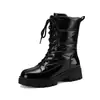 Em estoque Algodão Espacial Botas de Neve Grossas Pano de Penugem Botas Curtas com Cadarço Salto Anabela Botas Casuais 40-44 Botas de Comércio Exterior