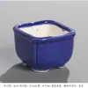 Novo Vaso de Flores Suculentas Cerâmica Branco Quadrado Ponta do Dedo Bonsai Desktop Micro Paisagem Esmalte Colorido Bolso Mini Polegar Vaso