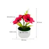 Amazon Artificial 3 Crisântemos Solares Pequenos em Vaso para Interior Mesa Decorações de Planta Verde Bonsai Artificial Venda por Atacado
