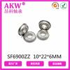 AKW Angke SF6900ZZ pared delgada bola de ranura profunda 10*22 * 6MM rodamiento con pestaña rodamiento de acero inoxidable