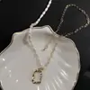 Collar de perlas de agua dulce de arroz para mujer, cadena de clavícula con cuentas cuadradas de moda, estilo retro de celebridades de Internet, personalizado, simple y frío, regalo