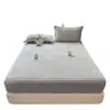 Lençol de Cama de Veludo de Leite com Elástico Ajustado Peça Única Cobertura de Cama Cobertura de Roupa de Cama Protetor de Colchão Quente Espessado Cobertura de Colchão com Forro de Lã de Inverno