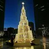 3- 50m Marco grande Árbol de Navidad hecho a medida Decoración exterior para centros comerciales navideños Iluminación de proyecto para check-ins en redes sociales