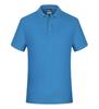 Polo de Color Sólido con Solapa Pesada Ropa de Trabajo Camisa Cultural DIY Logotipo Estampado Camiseta de Manga Corta Ropa de Trabajo Algodón Puro