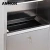Caja de Cartón para Toallitas de Mano Tres en Uno de Acero Inoxidable con Secador de Manos, Papelera, Portapapeles, Caja de Papel Empotrada en la Pared, Máquina Todo en Uno