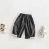 Outono Dianxi Novo Bebê Simples Cardigan de Tricô com Laço 3D Jaqueta Bebê Calça de Perna Larga Bolinhas Conjunto de Duas Peças