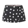 Falda Versátil de Lunares de Cintura Alta Anti-Exposición para Mujer, Nueva Moda Verano 2026 Pantalones Falda Elegantes en Lunares Grises