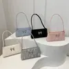 Bolso de Mano con Lazo para Mujer 2024 Nuevo de Moda Estilo Coreano Color Sólido Bolso de Axila Estilo Occidental Bolso Cruzado Textivo