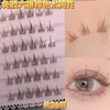 Cílios Postiços Transfronteiriços, Volume Grande, Estilo Girassol Preto-Marrom, Claros e Tridimensionais, com um Toque Exótico, Cílios Postiços Sem Cola