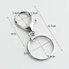 Acessórios de ferragem para chaveiro com argola plana e fecho de lagosta personalizado de fábrica Anel de chaveiro de metal
