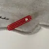 Grampo de Cabelo Coração Xadrez Estilo Menina Versátil para o Dia a Dia Moda Presilha Bico de Pato Presilha Marinha Grampo para Cabelo Quebrado Acessórios de Cabelo Novo Estilo
