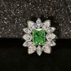 Nuevo anillo de diamantes de alto carbono corte flor de hielo fresco pequeño estilo europeo y americano S925 para mujer, anillo de lujo ligero de alta gama para uso diario