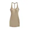 2026 Top sin tirantes con cuello halter y falda corta para mujer, corte ajustado, falda bodycon, verano con copas en el pecho, múltiples colores, espalda descubierta sexy