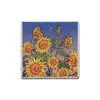 Broche de Cara Sonriente Curativa Retro Girasol Dibujos Animados Flores del Cielo Nocturno Artístico Insignia de Metal Mochila Ropa Accesorios