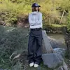 Jeans de trabajo de nicho con diseño retro americano para hombres y mujeres, nuevo estilo de verano, pantalones rectos holgados y versátiles para la calle