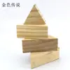 Bloque de madera de triángulo equilátero Rebanada de madera DIY Prisma triangular equilátero Bloque de madera de triángulo isósceles 60 grados Triángulo equilátero