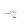Colgante Pequeño Pulido en Forma de Corazón Acero Inoxidable Accesorios para Joyería DIY Colgante de Acabado de Cadena de Cola Conexión de Corazón Accesorios de Moda