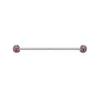 Amazon nuevo acero inoxidable doble bola de diamante completo clavo de hueso de oreja puente de oreja galvanizado multicolor aretes de barra suministro de fábrica al por mayor