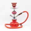 Venta Directa del Fabricante Suministro Transfronterizo Hookah Árabe Bola de Aluminio Juego de Tubo Único y Doble Hookah de Vidrio Tubería de Agua