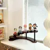 Soporte de Exhibición de Figuras, Estante de Almacenamiento de Escritorio Estilo Escalera de Madera Maciza, Soporte para Montaje de Fotos y Escenarios, Plataforma de Exhibición Integral